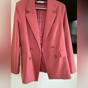 Chic Pink Mango Blazer
